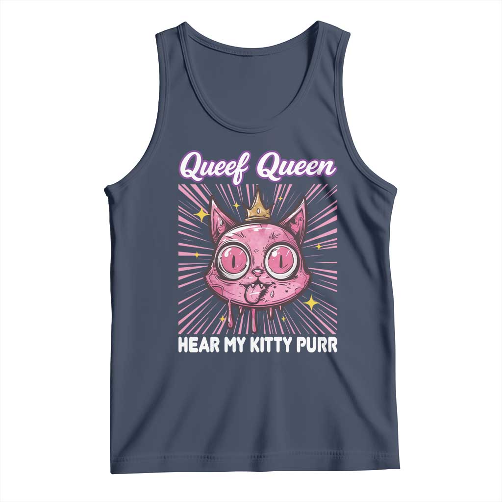 Queef Queen Cat Meme Tank Top Funny Inappropriate Adult Humor - Wonder Print Shop