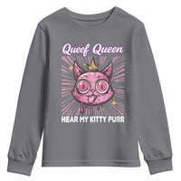 Queef Queen Cat Meme Youth Sweatshirt Funny Inappropriate Adult Humor - Wonder Print Shop