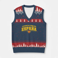 Spain Champions 2026 V-Neck Knit Sweater Vest Espana Soccer Football Fan Spanish Flag