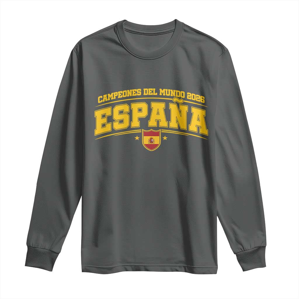 Spain Champions 2026 Long Sleeve Shirt Espana Soccer Football Fan Spanish Flag