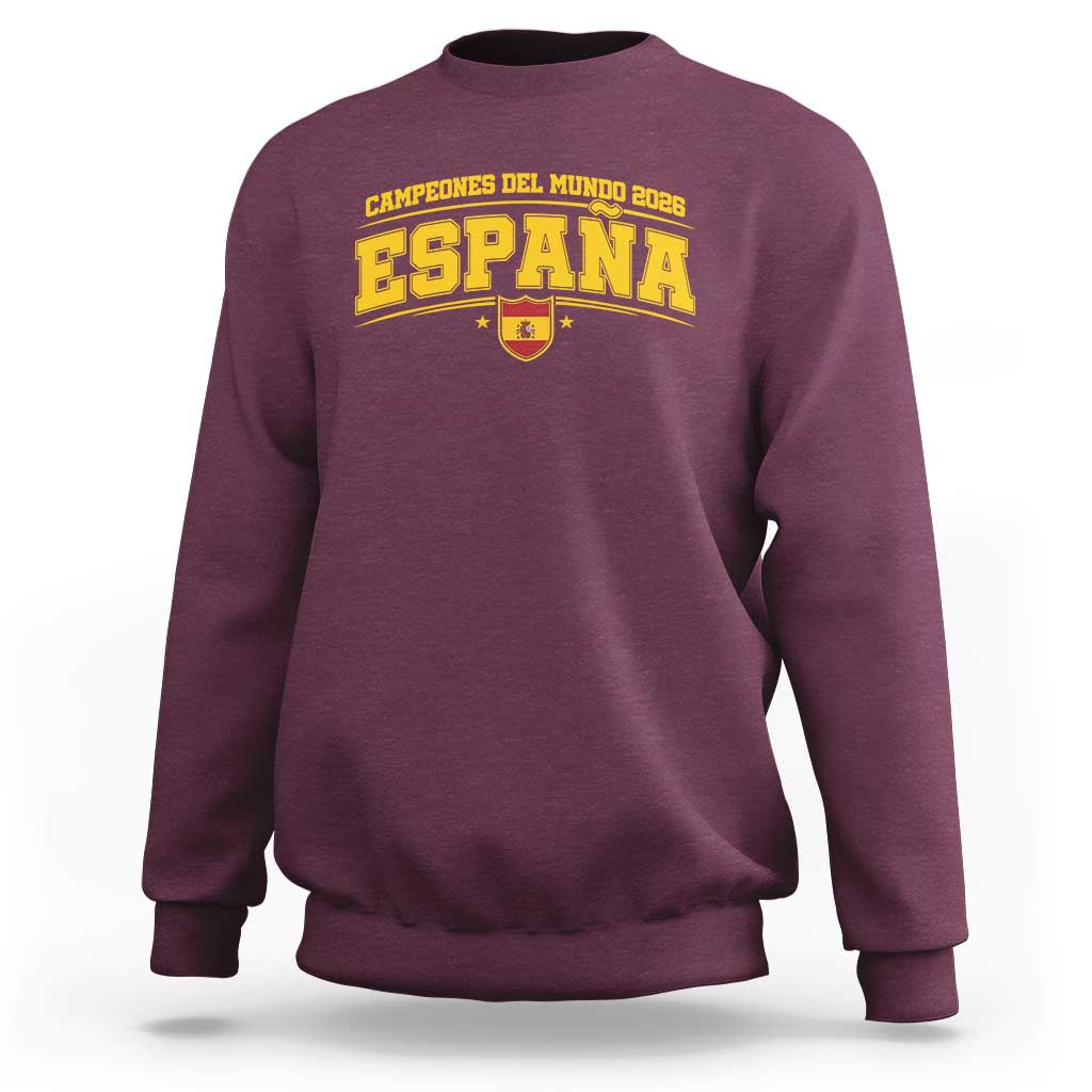Spain Champions 2026 Sweatshirt Espana Soccer Football Fan Spanish Flag