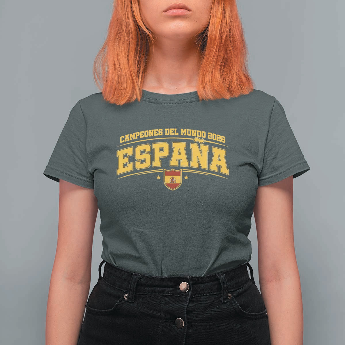 Spain Champions 2026 T Shirt For Women Espana Soccer Football Fan Spanish Flag