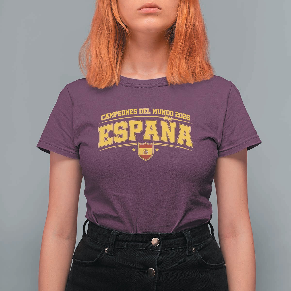 Spain Champions 2026 T Shirt For Women Espana Soccer Football Fan Spanish Flag