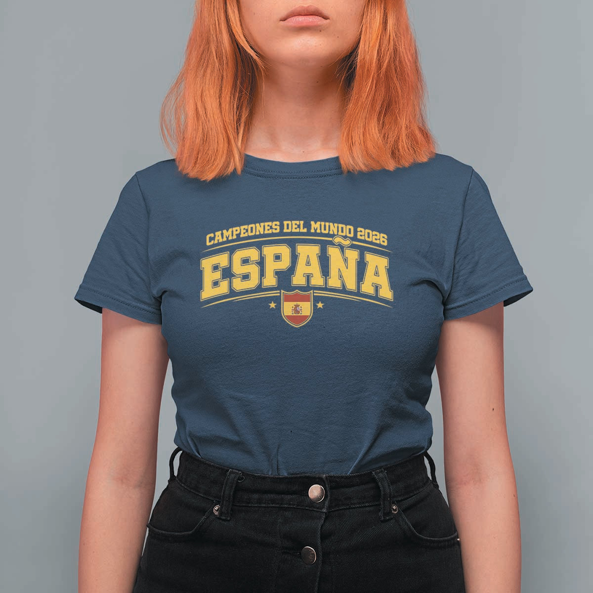 Spain Champions 2026 T Shirt For Women Espana Soccer Football Fan Spanish Flag