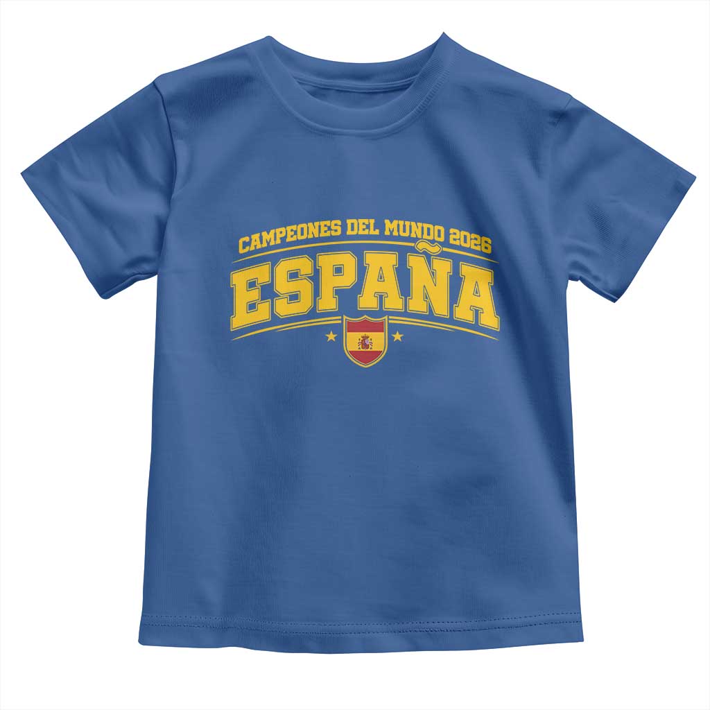 Spain Champions 2026 Toddler T Shirt Espana Soccer Football Fan Spanish Flag