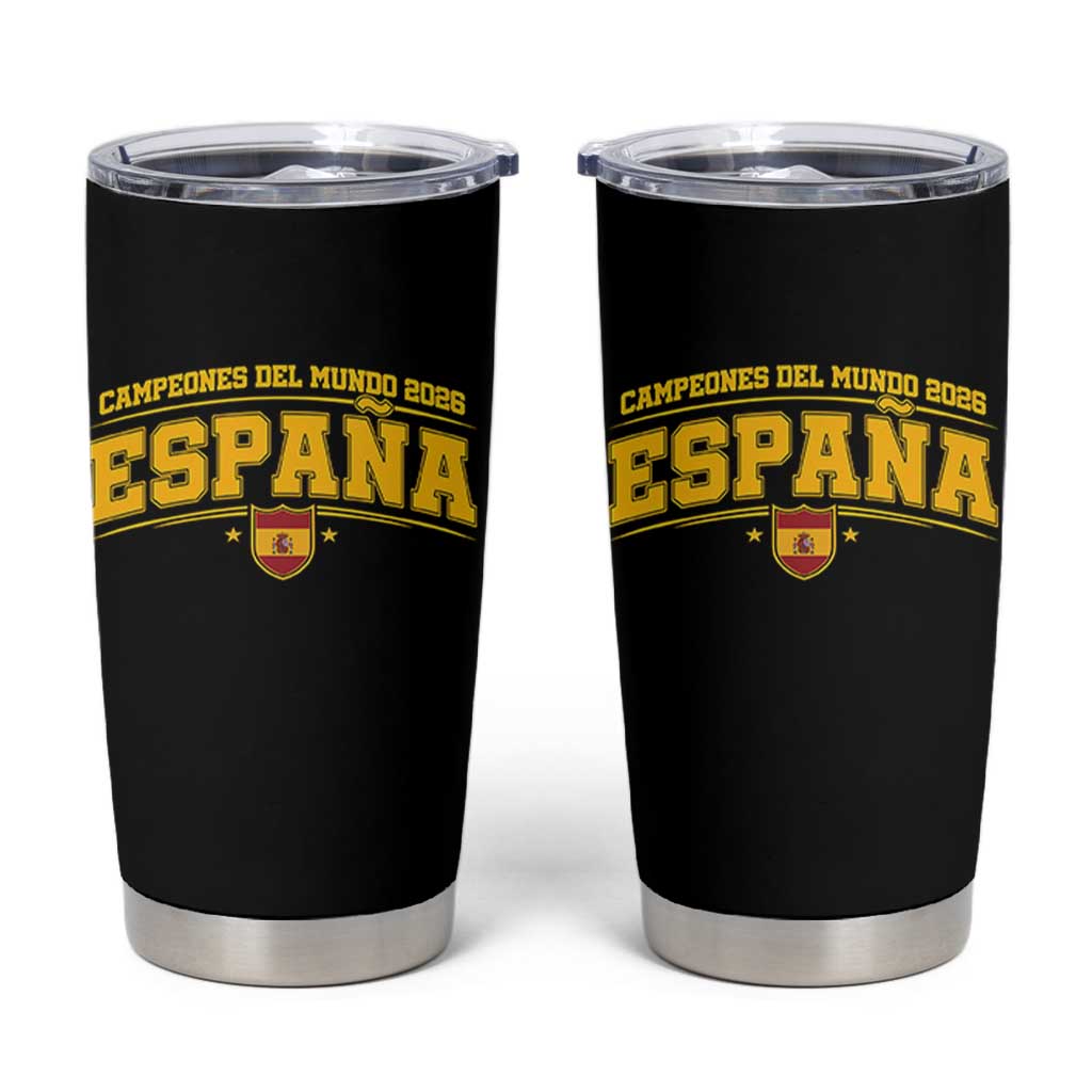 Spain Champions 2026 Tumbler Cup Espana Soccer Football Fan Spanish Flag
