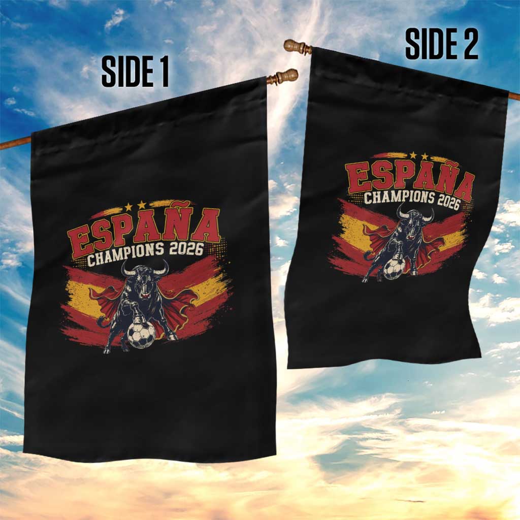 Spain Champions 2026 Garden Flag Espana Soccer Fan Spanish Flag Bull