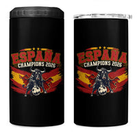 Spain Champions 2026 4 in 1 Can Cooler Tumbler Espana Soccer Fan Spanish Flag Bull