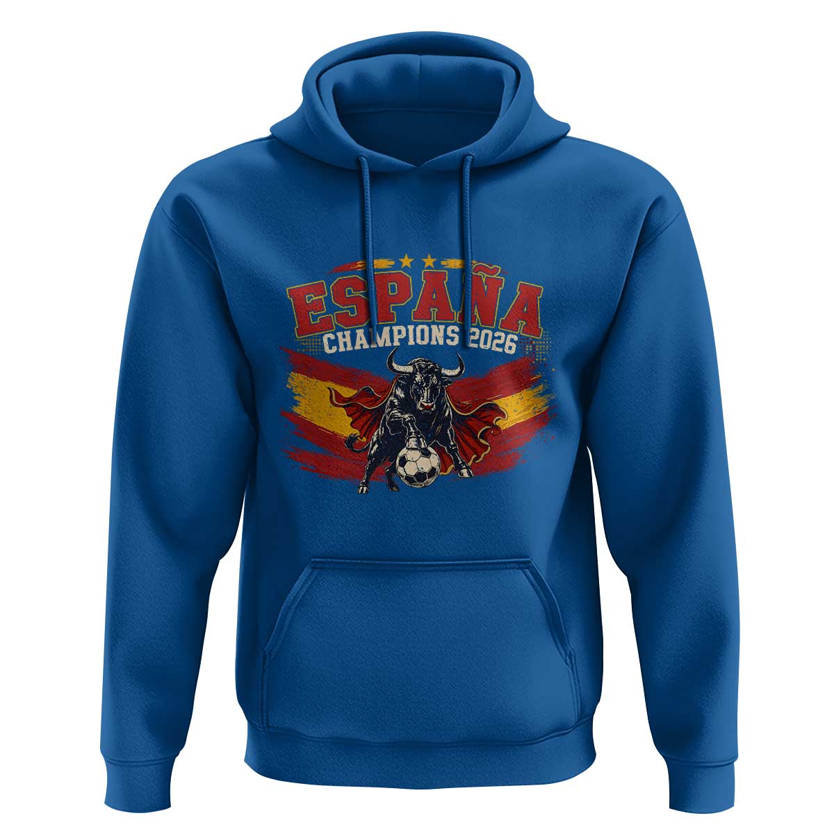 Spain Champions 2026 Hoodie Espana Soccer Fan Spanish Flag Bull