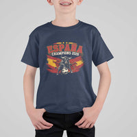 Spain Champions 2026 T Shirt For Kid Espana Soccer Fan Spanish Flag Bull