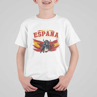 Spain Champions 2026 T Shirt For Kid Espana Soccer Fan Spanish Flag Bull