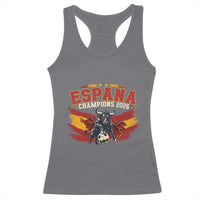 Spain Champions 2026 Racerback Tank Top Espana Soccer Fan Spanish Flag Bull