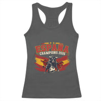 Spain Champions 2026 Racerback Tank Top Espana Soccer Fan Spanish Flag Bull