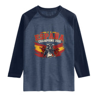 Spain Champions 2026 Raglan Shirt Espana Soccer Fan Spanish Flag Bull