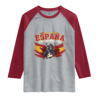 Spain Champions 2026 Raglan Shirt Espana Soccer Fan Spanish Flag Bull