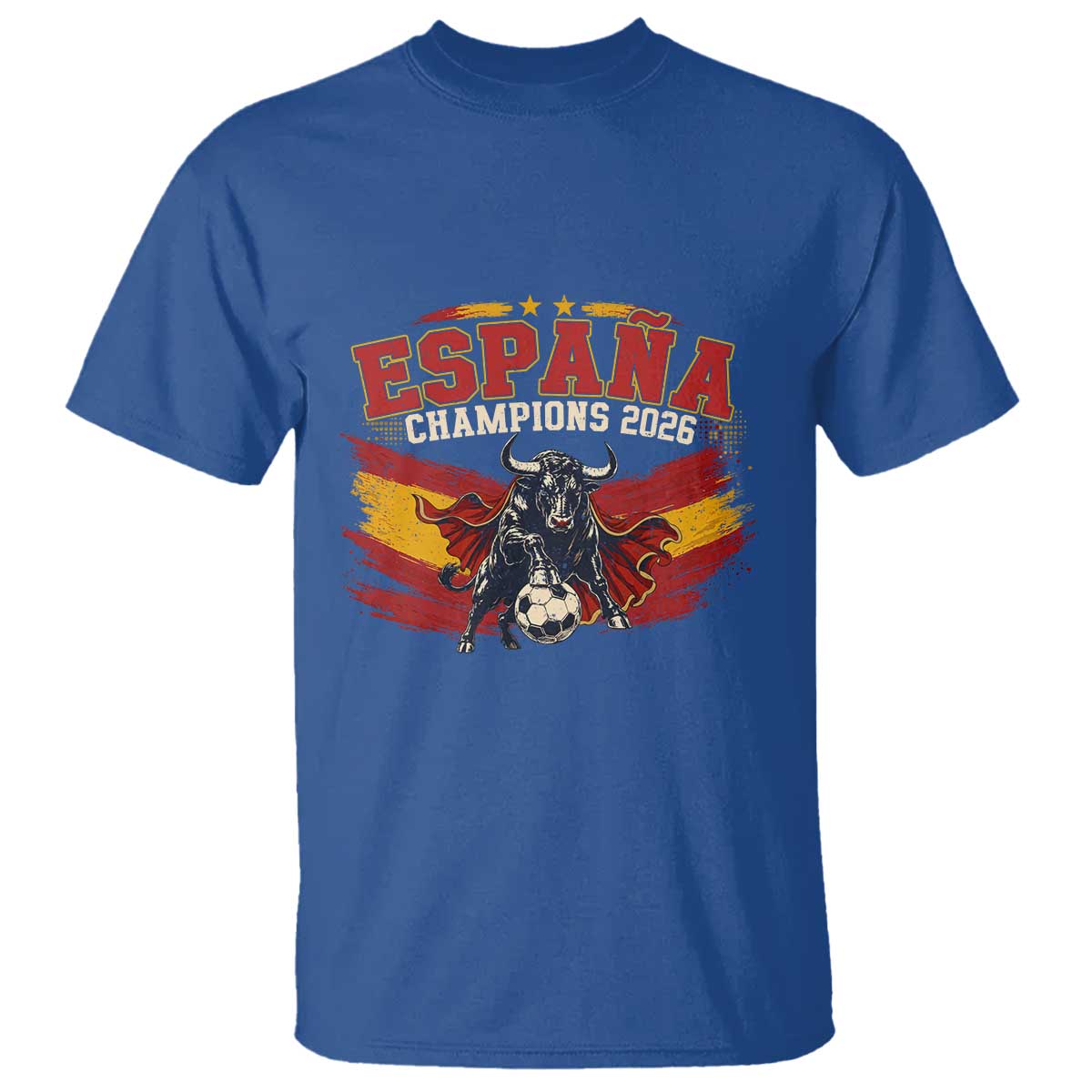 Spain Champions 2026 T Shirt Espana Soccer Fan Spanish Flag Bull