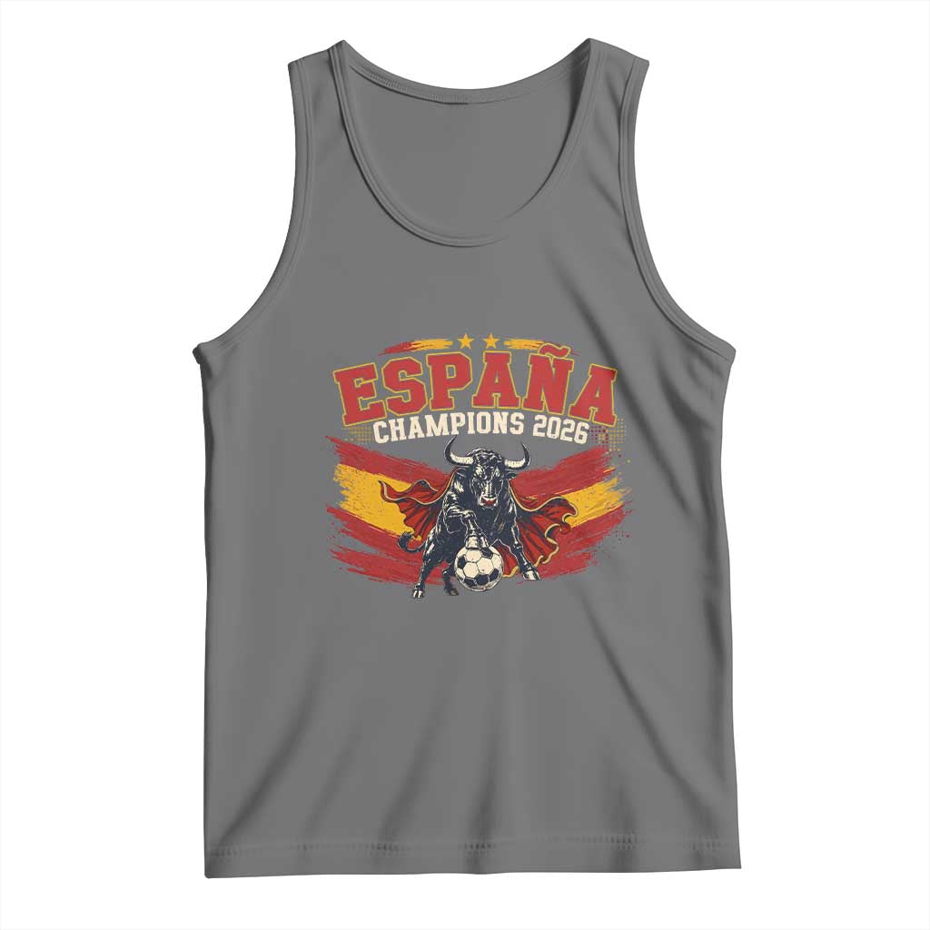 Spain Champions 2026 Tank Top Espana Soccer Fan Spanish Flag Bull