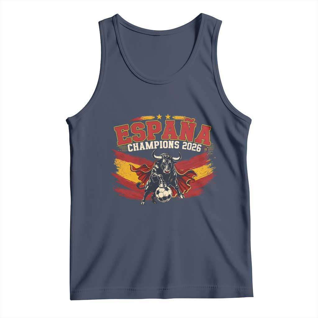 Spain Champions 2026 Tank Top Espana Soccer Fan Spanish Flag Bull