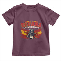 Spain Champions 2026 Toddler T Shirt Espana Soccer Fan Spanish Flag Bull