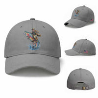 Vintage Cowboy Riding Rainbow Trout Baseball Cap Funny Fishing Western Rodeo