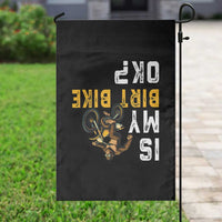 Funny Bigfoot Sasquatch Biker Garden Flag Is My Dirt Bike OK - Wonder Print Shop