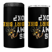 Funny Bigfoot Sasquatch Biker 4 in 1 Can Cooler Tumbler Is My Dirt Bike OK