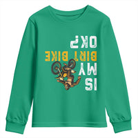 Funny Bigfoot Sasquatch Biker Youth Sweatshirt Is My Dirt Bike OK - Wonder Print Shop
