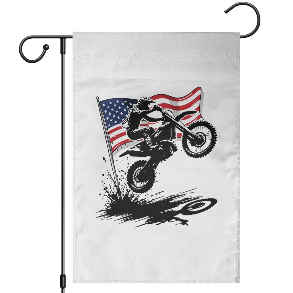 Dirt Bike American Flag Motocross Garden Flag - Wonder Print Shop