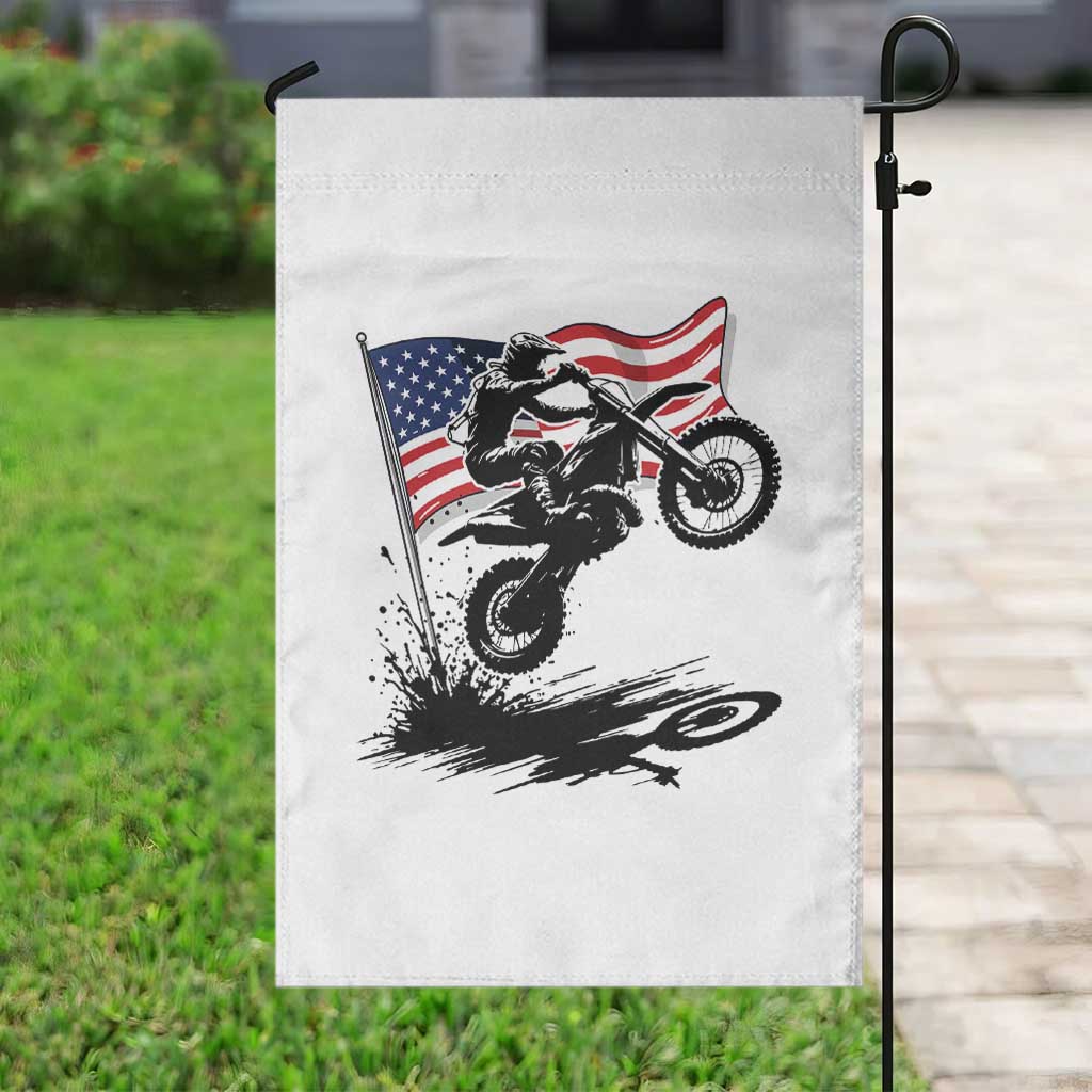 Dirt Bike American Flag Motocross Garden Flag - Wonder Print Shop
