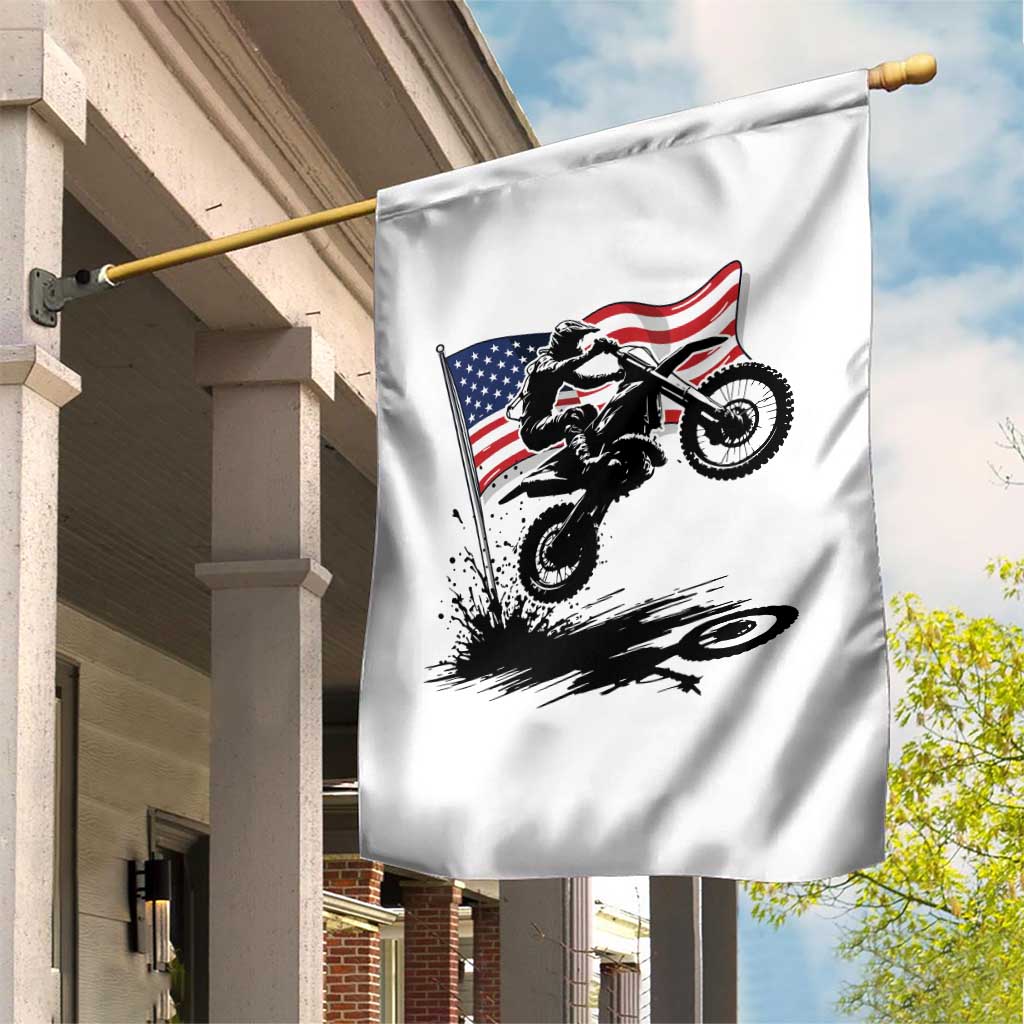 Dirt Bike American Flag Motocross Garden Flag - Wonder Print Shop