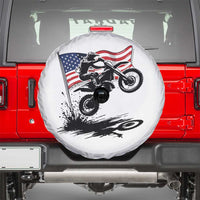 Dirt Bike American Flag Motocross Spare Tire Cover - Wonder Print Shop