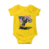 Dirt Bike American Flag Motocross Baby Onesie - Wonder Print Shop