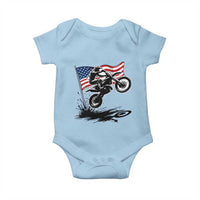 Dirt Bike American Flag Motocross Baby Onesie - Wonder Print Shop