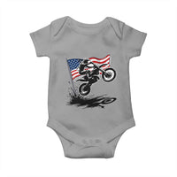 Dirt Bike American Flag Motocross Baby Onesie - Wonder Print Shop
