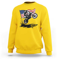 Dirt Bike American Flag Motocross Sweatshirt - Wonder Print Shop