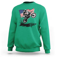 Dirt Bike American Flag Motocross Sweatshirt - Wonder Print Shop