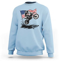 Dirt Bike American Flag Motocross Sweatshirt - Wonder Print Shop