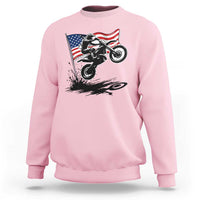 Dirt Bike American Flag Motocross Sweatshirt - Wonder Print Shop