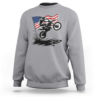 Dirt Bike American Flag Motocross Sweatshirt - Wonder Print Shop