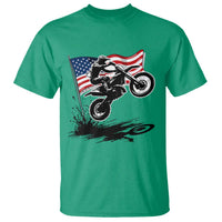 Dirt Bike American Flag Motocross T Shirt - Wonder Print Shop
