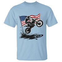 Dirt Bike American Flag Motocross T Shirt - Wonder Print Shop