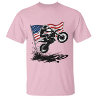 Dirt Bike American Flag Motocross T Shirt - Wonder Print Shop