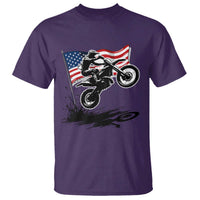Dirt Bike American Flag Motocross T Shirt - Wonder Print Shop