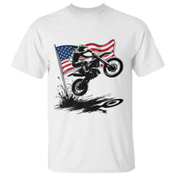 Dirt Bike American Flag Motocross T Shirt - Wonder Print Shop