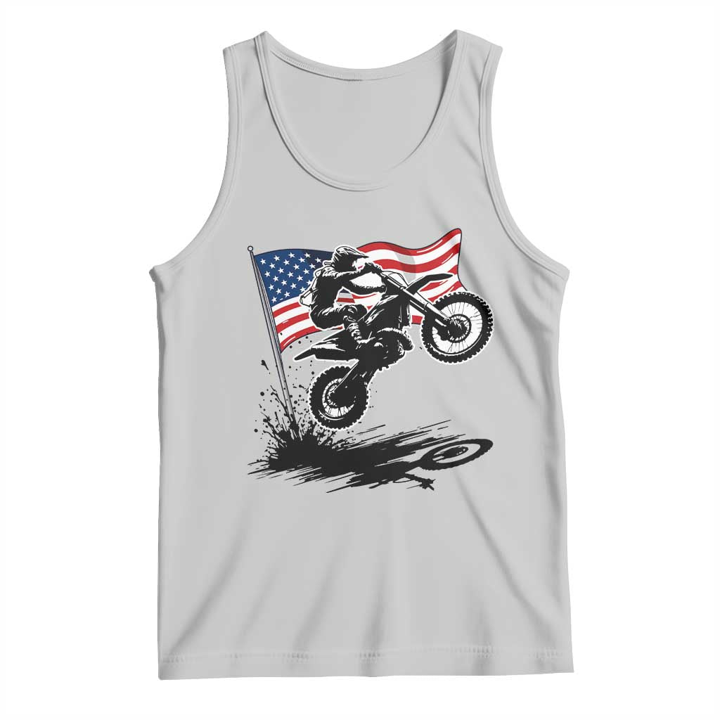 Dirt Bike American Flag Motocross Tank Top - Wonder Print Shop