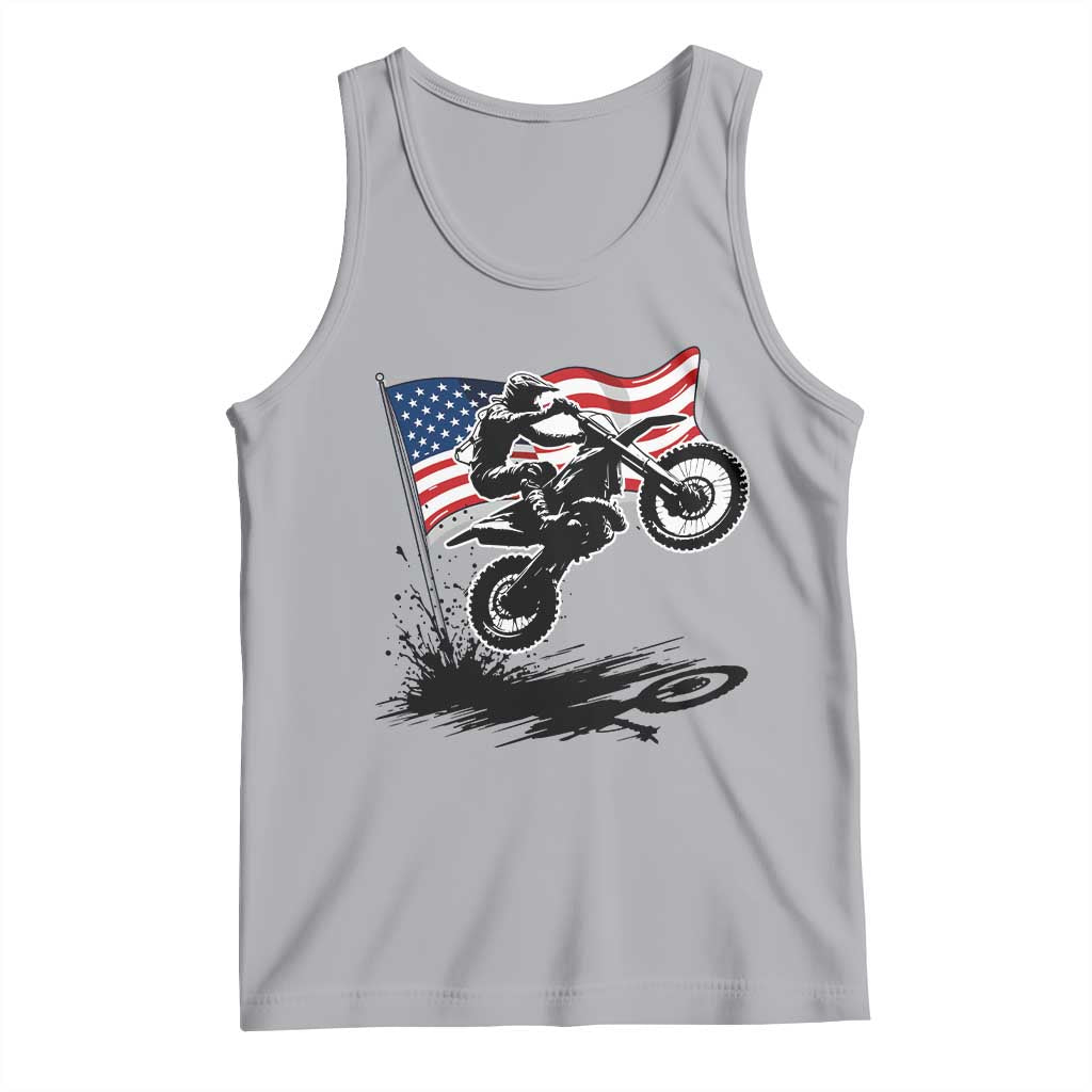 Dirt Bike American Flag Motocross Tank Top - Wonder Print Shop