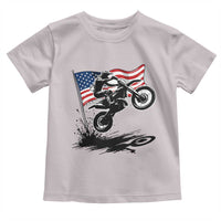 Dirt Bike American Flag Motocross Toddler T Shirt - Wonder Print Shop