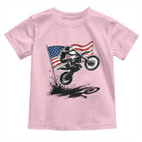 Dirt Bike American Flag Motocross Toddler T Shirt - Wonder Print Shop