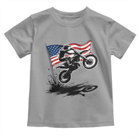 Dirt Bike American Flag Motocross Toddler T Shirt - Wonder Print Shop