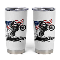 Dirt Bike American Flag Motocross Tumbler Cup